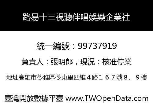 路易十三視聽伴唱娛樂企業社