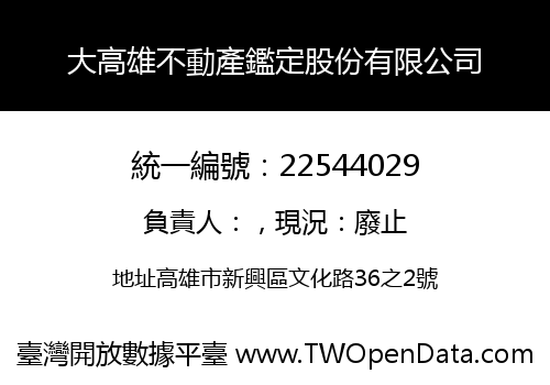 大高雄不動產鑑定股份有限公司