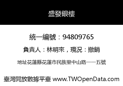 盛發銀樓