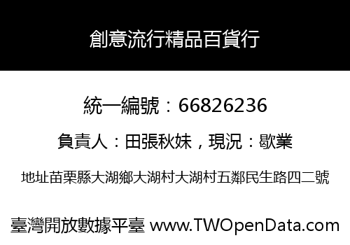 創意流行精品百貨行