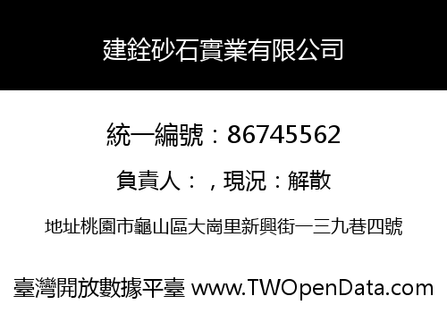 建銓砂石實業有限公司