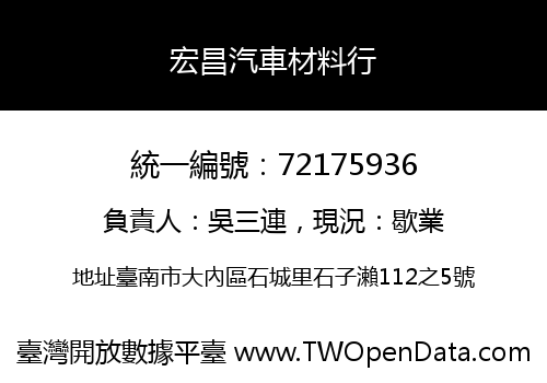 宏昌汽車材料行