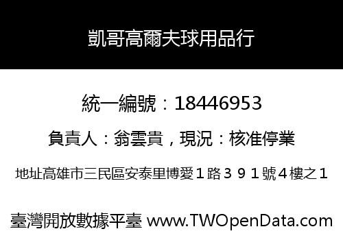 凱哥高爾夫球用品行