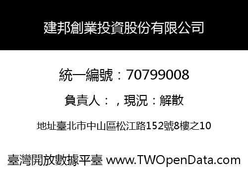 建邦創業投資股份有限公司