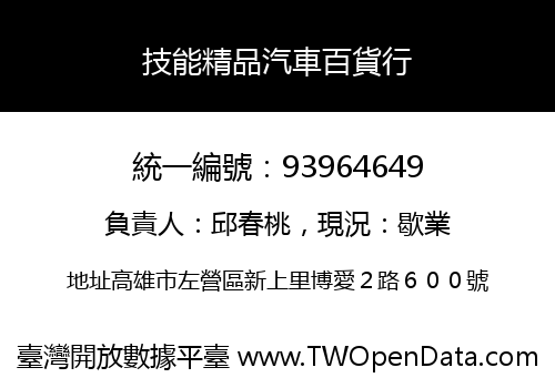 技能精品汽車百貨行