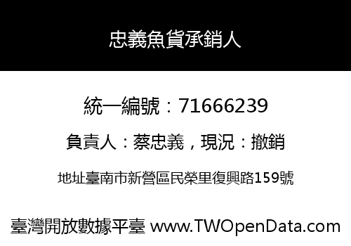 忠義魚貨承銷人