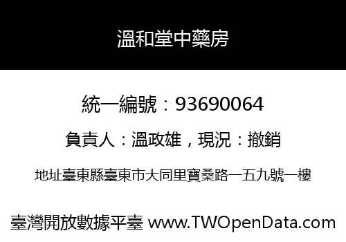 溫和堂中藥房