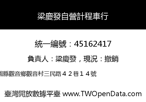 梁慶發自營計程車行