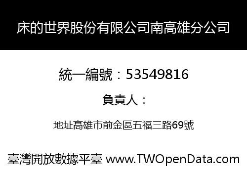床的世界股份有限公司南高雄分公司