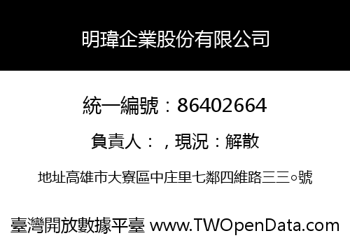 明瑋企業股份有限公司
