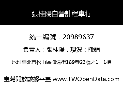 張桂陽自營計程車行