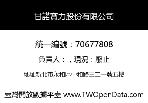甘諾寶力股份有限公司