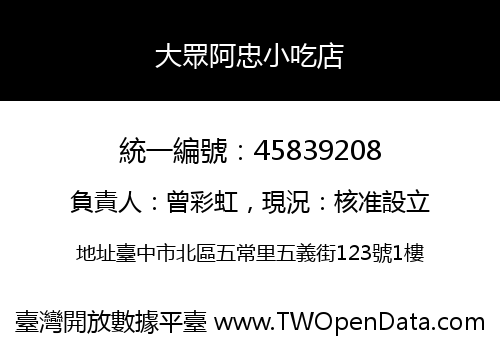 大眾阿忠小吃店