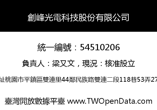 創峰光電科技股份有限公司