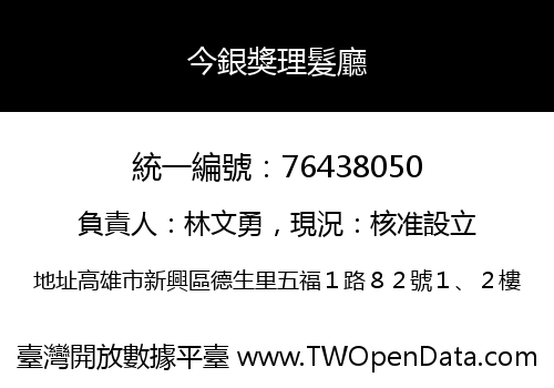 今銀獎理髮廳