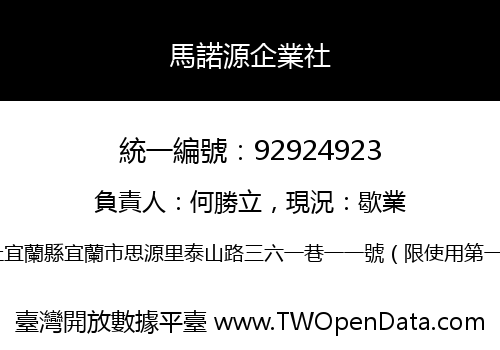 馬諾源企業社