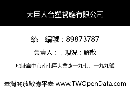 大巨人台塑餐廳有限公司