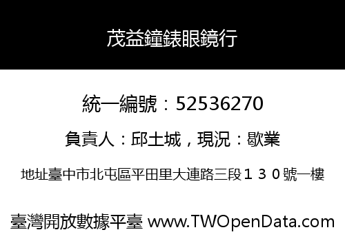 茂益鐘錶眼鏡行