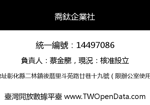 喬鈦企業社