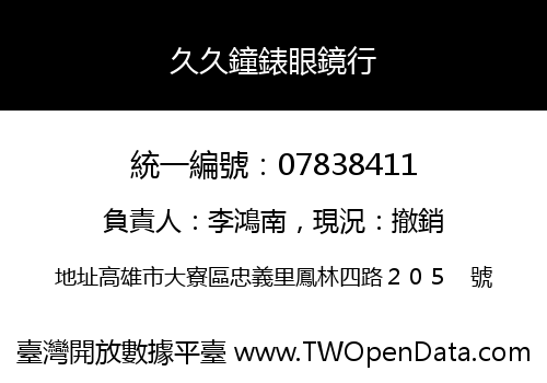 久久鐘錶眼鏡行