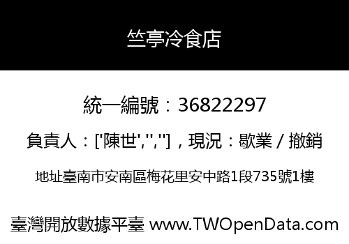 竺亭冷食店