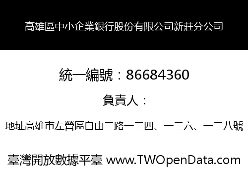 高雄區中小企業銀行股份有限公司新莊分公司