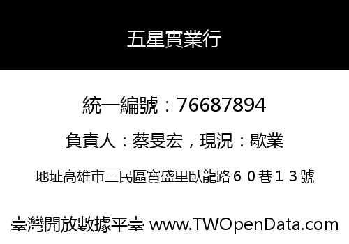 五星實業行