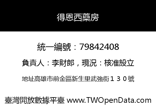得恩西藥房