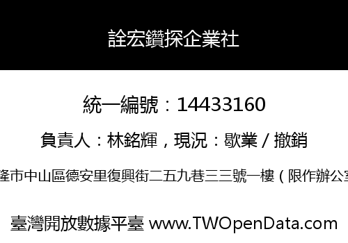 詮宏鑽探企業社
