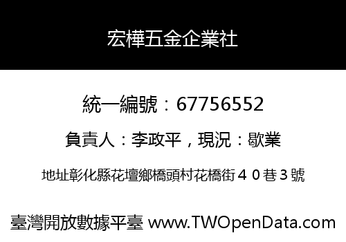 宏樺五金企業社