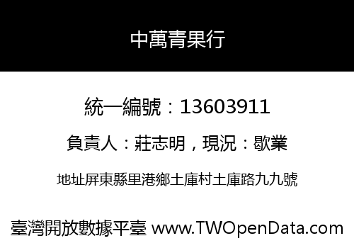 中萬青果行