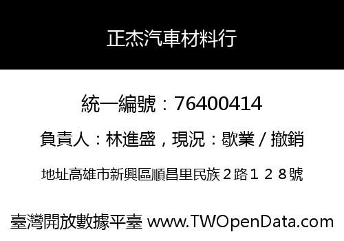 正杰汽車材料行