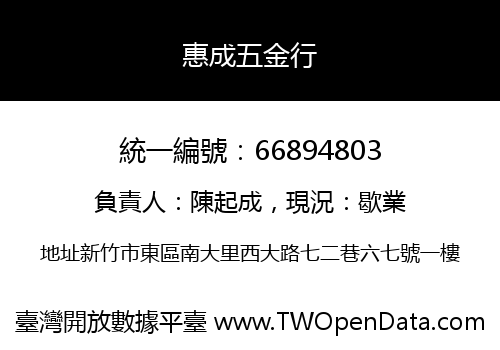 惠成五金行