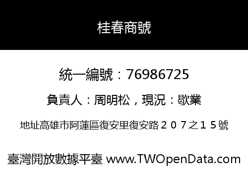 桂春商號