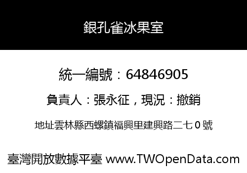 銀孔雀冰果室