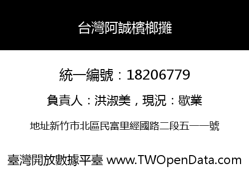 台灣阿誠檳榔攤