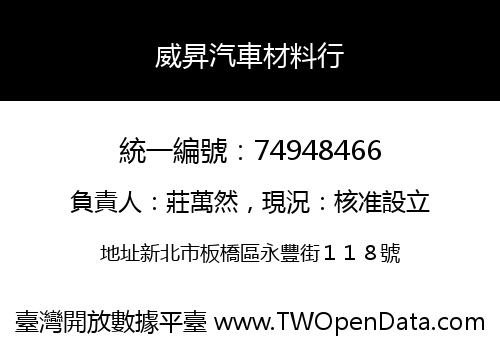 威昇汽車材料行