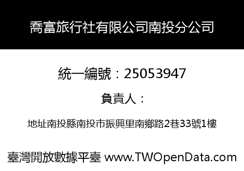 喬富旅行社有限公司南投分公司