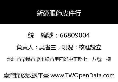新麥服飾皮件行