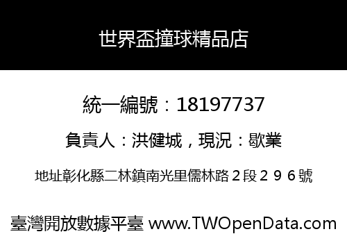 世界盃撞球精品店