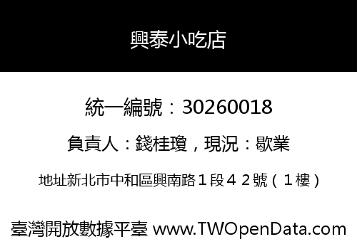 興泰小吃店