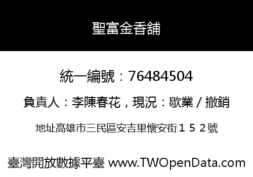 聖富金香舖