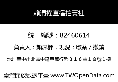 賴清權直播拍賣社