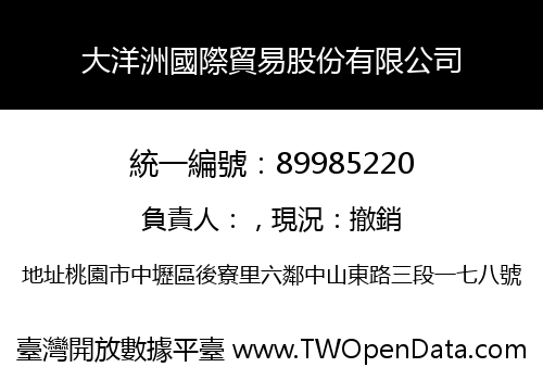 大洋洲國際貿易股份有限公司