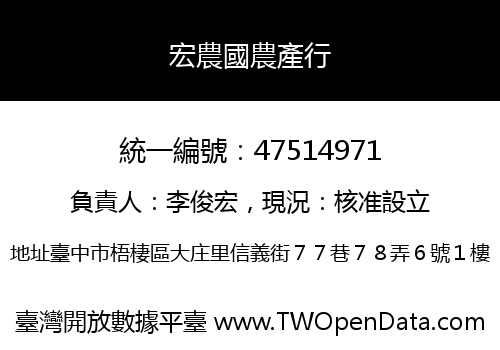 宏農國農產行