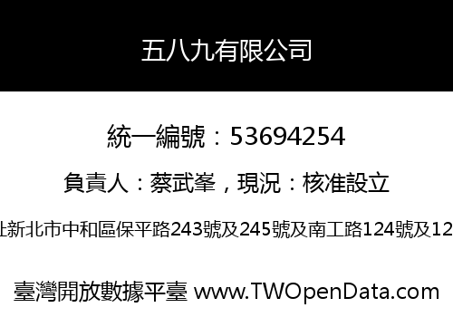 五八九有限公司