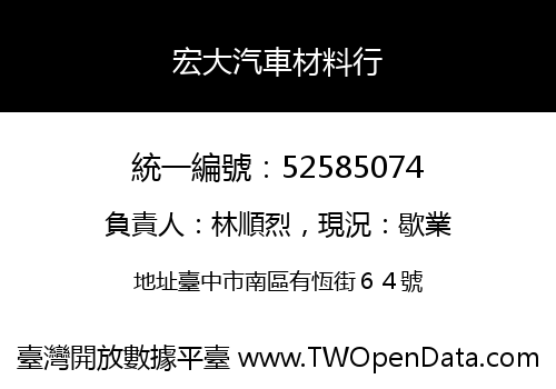 宏大汽車材料行