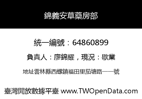 錦義安草藥房部