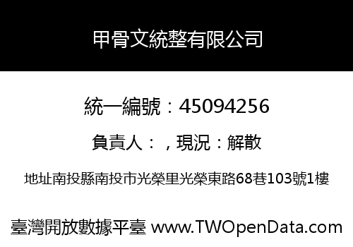 甲骨文統整有限公司