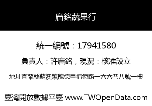 廣銘蔬果行